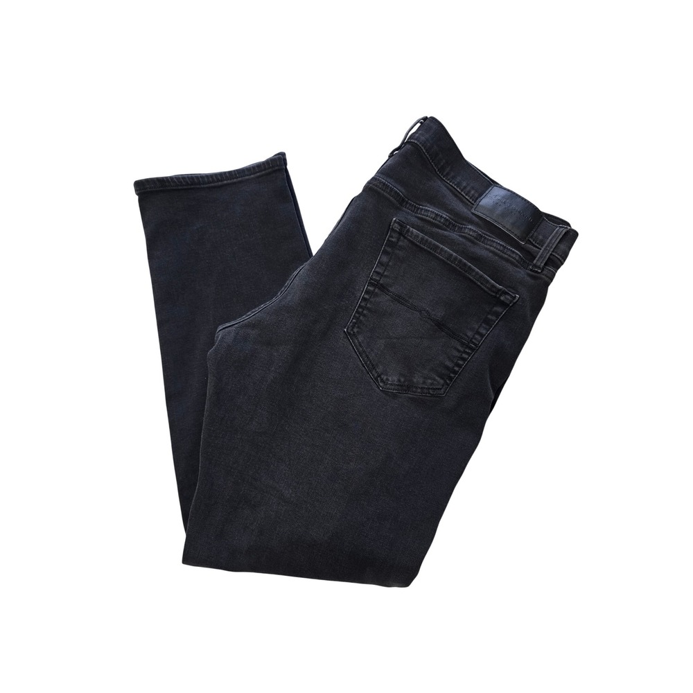 Lucky Brand Mens 121 Slim Straight Leg Cotton Blend Black Denim Jeans 38x30 EUC